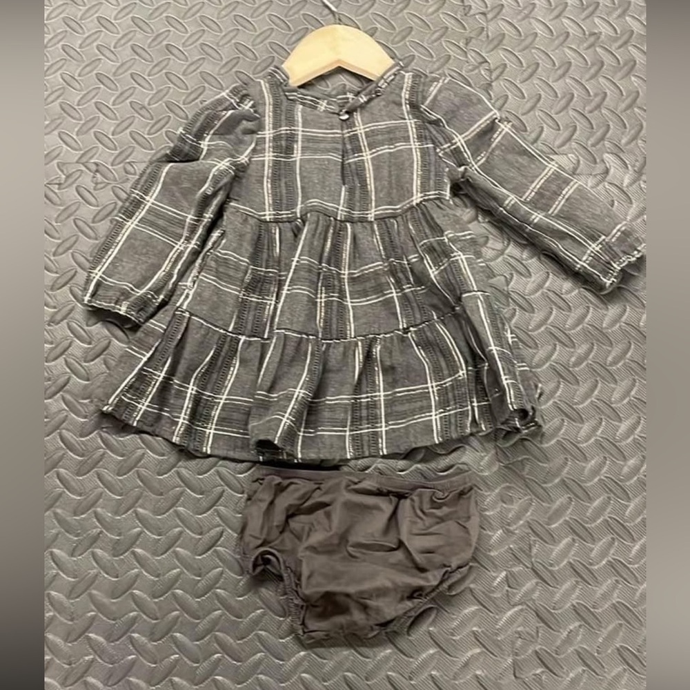 Cat & Jack Gray Plaid Formal Dress